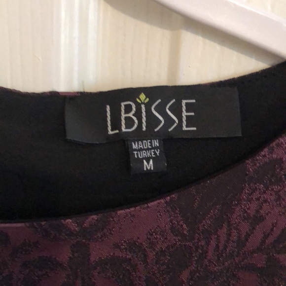 Formal LBisse Purple sleeveless mid length shift dress - Picture 2 of 6